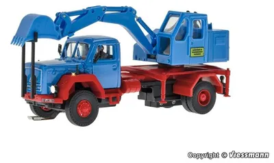 Produktbild von Viessmann 8135 - H0 MAGIRUS DEUTZ 2-achs Eckhauber mit Baggeraufbau Basis, Funktionsmodell
