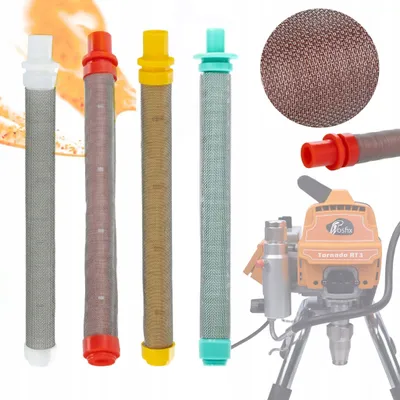 Productafbeelding van Vingerfilter Set – 60/100/200/30 Mesh, Duurzaam Metaal/Kunststof | Ø9–10,8mm, L93,5–96,8mm | voor Airless Verfspuit