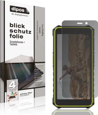 Produktbild von Blickschutzfolie für Ulefone RugKing 2 Pro matt Schutzfolie Folie Display Schutz dipos