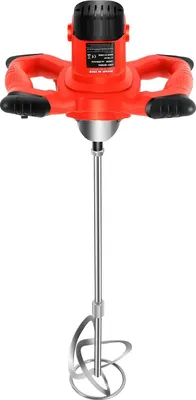 Immagine prodotto di Betoniera elettrica portatile per calcestruzzo e malta, 220 V 1500 W, 6 velocità 330-930 giri/min, rosso