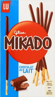 Produktbild von LU Mikado Milchschokolade Sticks 75g – Knusprige Keksstangen mit Milchschokolade