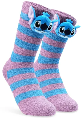 Productafbeelding van Disney Stitch knuffelsokken voor dames, maat 35-41. Warme winter sokken met antislip