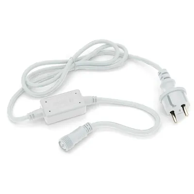 Produktbild von System Profi Netzkabel weiß, außen IP44 Stecker, Länge 300cm, für Lichterketten