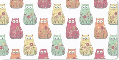 Produktbild von MuchoWow® Mauspad Mousepad Mädchen - Katze - Blumen - Muster - Mädchen - Kinder - Kinder 60x30 cm - Mousepads - Maus Mat - Pad - Mausunterlage - Nachhaltig