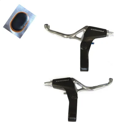 Produktbild von Promax BMX Bremshebel set links/rechts Bremsgriffe für V-Brake inkl. 1 x Schlauchflicken