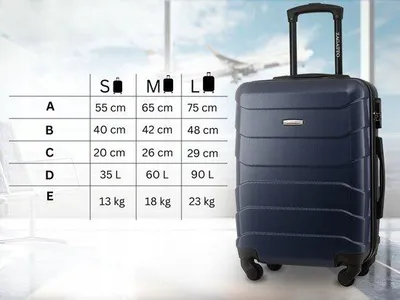 Immagine prodotto di Valigia da viaggio 55x40x20, piccola valigia con rotelle in plastica