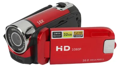 Zdjęcie produktu dla Kamera cyfrowa D90 1080P 16MP z 2,4-calowym obrotowym ekranem, 16-krotnym zoomem, rejestratorem wideo HD i czerwonym światłem wypełniającym