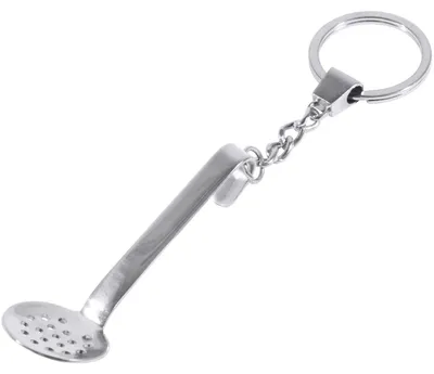 Produktbild von Schlüsselanhänger, aus Edelstahl 18/10, hochglänzend, Variante auswählbar : Schaumlöffel Variante: Schaumlöffel