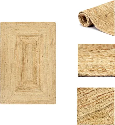 Produktbild von vidaXL Teppich Handgefertigt Jute Natur 160x230 cm -  Teppiche