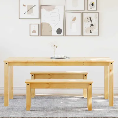 Productafbeelding van Maison Exclusive - Eetset Panama, 3-delig, massief grenenhout