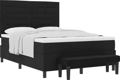Obrázok produktu pre Posteľ s pružinovým rámom Čierna 160 x 200 cm látka
