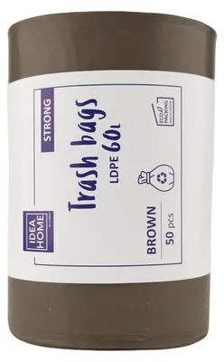 Zdjęcie produktu dla Worki Ih Ldpe Mocny 60L Brązowy 50Szt