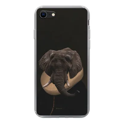 Produktbild von MuchoWow® Handyhülle Schutzhülle Hülle für iPhone SE 2022 Elefant - Kunst - Tiere Silikon Softcase Handy Hülle - Schutzhülle