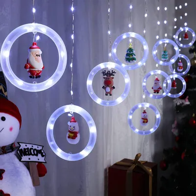LED-Vorhanglicht 3 m x 0,65 m, 8 Modi, kaltweiß, Weihnachten