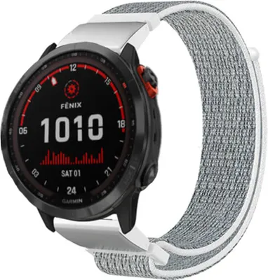 Produktbild von Strap-it Garmin Fenix 7 Nylonarmband (Muschel)