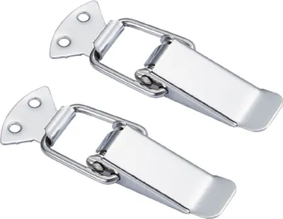 Produktbild von 2 Stück Spannverschluss Edelstahl, Kistenverschluss, Spannverschluss Klein für Case Box, Toolbox, Schublade, Schrank, Truhe