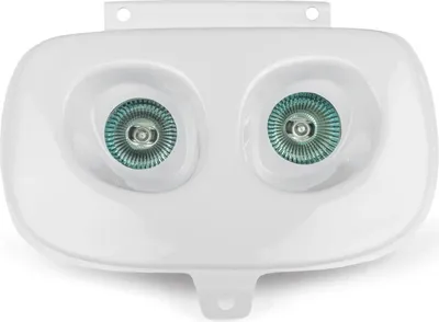 Zdjęcie produktu dla Podwójna maska reflektora Str8 w kolorze białym do motocykli Yamaha BW/MBK Booster do 2004 r