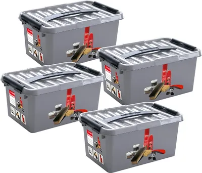 Immagine prodotto di Sunware Q-line scatola per la cura delle scarpe con inserto/divisorio 6 litri - set di 4 pezzi