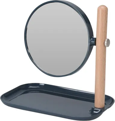 Image de Miroir cosmétique avec plateau métallique
