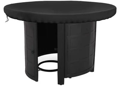 Image de Housse imperméable pour grille de barbecue, en polyester noir 420D, 100 cm