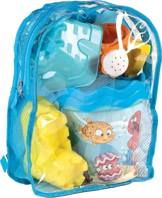 Produktbild von Androni Rucksack mit Strandset Meerestiere, 7-teilig.