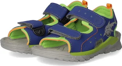 Produktbild von RICOSTA Jungen Sandalen SURF,Kinder Sommerschuhe,WMS:Mittel,waschbar,Klettverschluss,Freizeitschuhe,offen,Strandschuhe,Kobalt/Apple (160),31 EU