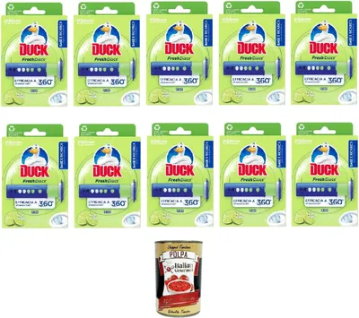 Produktbild von Duck Fresh Discs Lime 1 applicatore + 6 dischi di gel, 1 Applikator + 6 Toilettengel-Discs (10 Stück) + Italian Gourmet polpa 400gr