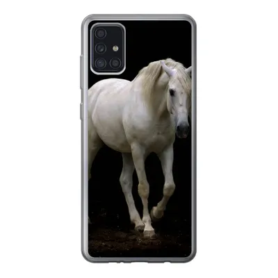 Produktbild von MuchoWow® Handyhülle Schutzhülle Hülle für Samsung Galaxy A52 5G Pferde - Nutztiere - Schwarz Silikon Softcase Handy Hülle - Umschlag