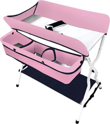 Produktbild von Amuuso Wickeltisch Puppen blau rosa 50x55x32 cm Spielzeug