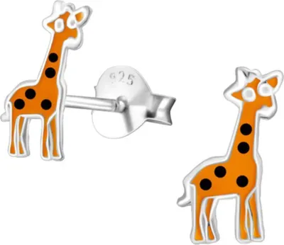 Produktbild von Kinderohrstecker: Silber Ohrringe für Kinder „Giraffe“