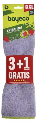 Immagine prodotto di Bayeco - Panno in microfibra, 45 x 38 cm - Confezione da 3 pezzi + 1 omaggio - XXL - Ottimo rapporto qualità-prezzo