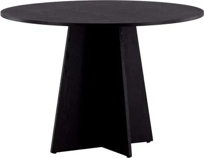 Image de Bootcut table de salle à manger ⌀110cm noir.