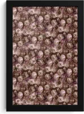 Produktbild von MuchoWow® MuchoWow® Gerahmtes Poster Rosen - Blumen - Ölfarbe 20x30 cm - Poster mit zchwarzem Bilderrahmen - Drucken - Bilder Poster im Rahmen