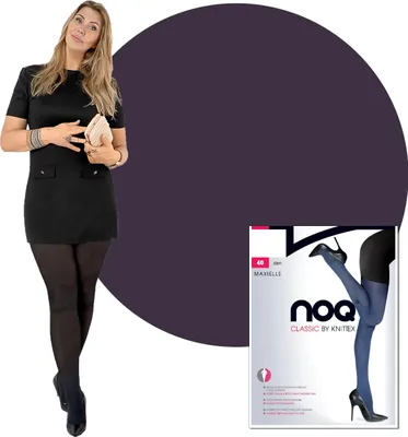 Image de Collants en microfibre Maxielle grande taille, 40 deniers, lisses, mats, semi-opaques, 6 Prugna