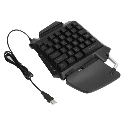 Obrázek produktu pro Klávesnice pro jednu ruku,Herní klávesnice,Klávesnice s 35 klávesami,Kabelová klávesnice USB,Klávesnice s LED podsvícením,Mechanická klávesnice