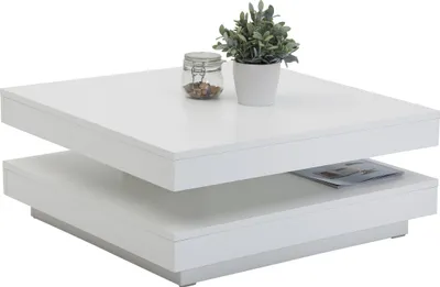 Produktbild von Couchtisch "BEN" in matt weiß. Abmessungen (BxHxT) 78x34x78 cm