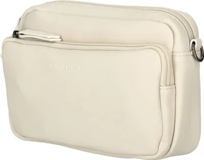 Produktbild von Kleine Damen Tasche Schultertasche Umhängetasche Crossover Bag Leder Optik Handtasche Off-White