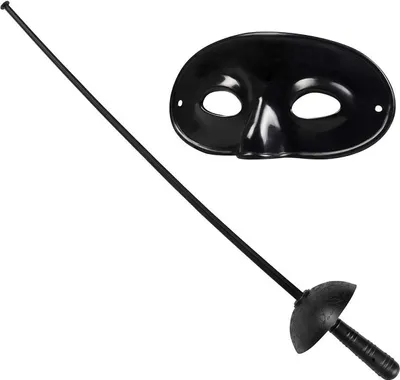 Produktbild von banditen Augenmaske und Schwert schwarz 60 cm