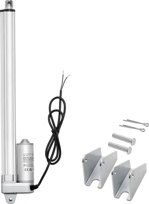 Produktbild von SucceBuy 12-V-Linearantrieb, 304,8 mm Hub, IP65 wasserdicht, 3000 N Kraft, 5 mm/s Geschwindigkeit, Bewegungsantrieb mit Halterung für Solartracker, Industriemaschinen und Türöffner