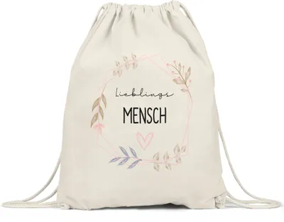 Produktbild von Lieblingsmensch Turnbeutel Gymsack Beste Freundschaft Freund Freundin Geschenkidee
