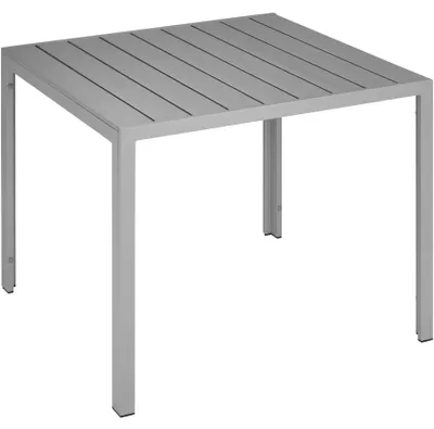 Produktbild von tectake® Aluminium Gartentisch Maren Oberfläche in Holzoptik 90 x 90 x 74,5 cm