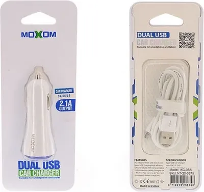 Zdjęcie produktu dla Ładowarki Ładowarka samochodowa Moxom Micro 2.1 A