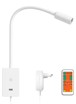 Obrázok produktu pre LED nástenná lampa na čítanie do spálne s bezdrôtovým ovládaním