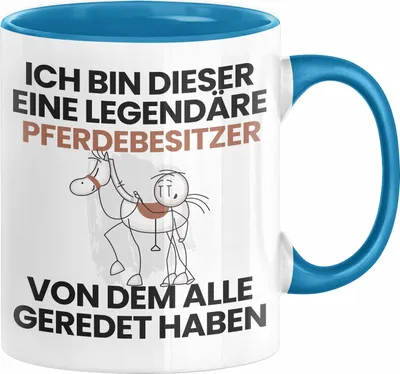 Produktbild von Pferdebesitzer Geschenk Tasse Lustige Geschenkidee Geburtstag für Pferdebesitzer Ich Bin Dieser Legendäre Pferdebesitzer Von Dem Alle Geredet Haben Kaffee-Becher (Blau)