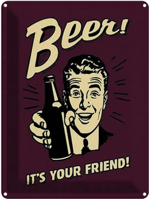 Produktbild von vianmo Blechschild 40x30 cm Beer it´s your Friend Bier