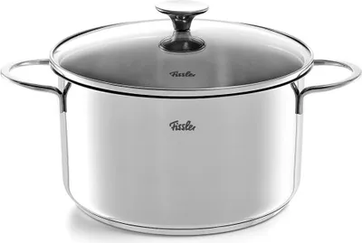 Produktbild von Fissler Copenhagen / Edelstahl-Topfset, 4-teilig, Kochtopf-Set, Töpfe mit Glas-Deckel, 3 Kochtöpfe, 1 Bratentopf - Induktion
