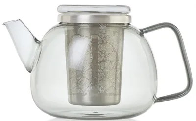 Obrázek produktu pro AdHoc AHM-TK61, Jediná konvice, 1200 ml, Průhledná, Sklo, Nerezová ocel, 130 mm, 15 cm