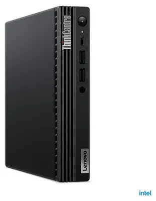 Image de Lenovo ThinkCentre M70q Gen 3 11T3 - Mini - Core i5 12400T / 1.8 GHz - RAM 8 Go - SSD 256 Go - NVMe - UHD Graphics 730 - GigE, Bluetooth 5.2 - WLAN : 802.11a/b/g/n/ac/ax, Bluetooth 5.2 - Win 10 Pro 64-Bit (mit Win 11 Pro Lizenz)