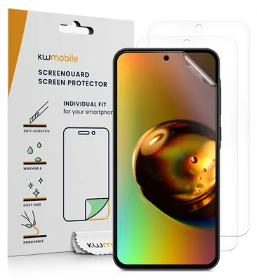 Produktbild von kwmobile 3x Folie für Samsung Galaxy A57 5G - Transparente Displayschutzfolie, Full Screen Protector Set, kratzfeste Handyfolie