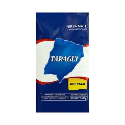 Immagine prodotto di Taragui Mate Tea Elaborada Sin Palo (Despalada) 500g | Tè mate dall'Argentina | Bevanda energetica